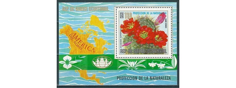GUINEA ECUATORIALA 1974 - FLORA, CACTUSI - BLOC NESTAMPILAT - MNH / flora130